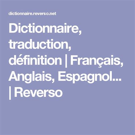 dictionnaire espagnol ingles|dictionnaire reverso net.